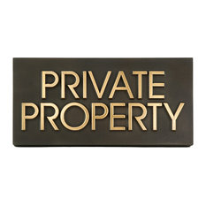 50 Most Por Modern House Signs And Posts For 2018 Houzz Atlas Signs And Plaques Modern Advantage Private Property Sign 12x6 Br Patina