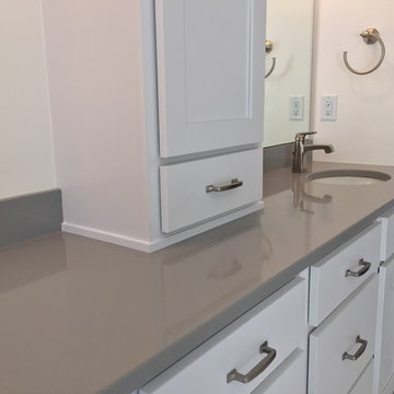 New Construction-Geneseo IL Cambria, White, Cliff Dunmore, Koch Cabinets