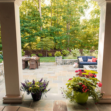 Variegated Bluestone Backyard Retreat in Glen Allen