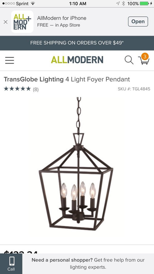 Mixing finishes for light fixtures in (mostly) open concept?