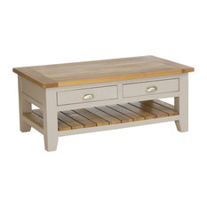 2-Drawer Rectangular Coffee Table, Putty