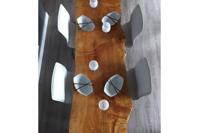 Inspiration for a contemporary dining room remodel in Vancouver