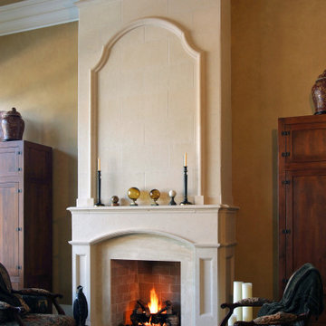 FRENCH STYLE CAST STONE FIREPLACE MANTELS