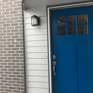 James Hardie Siding with Stained Brick