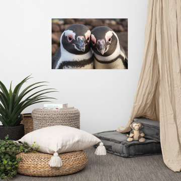 Cute Penguin Painting: Double Trouble Photorealism