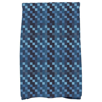 Mad for Plaid Geometric Print Hand Towel, Blue
