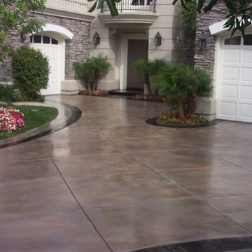 Stained Concrete Driveway