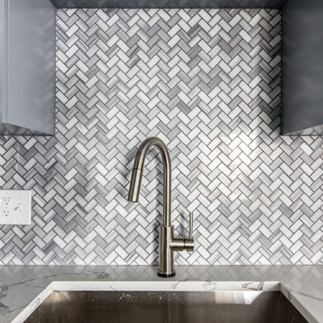 Concrete Finish Hi-Rise Condo Kitchen