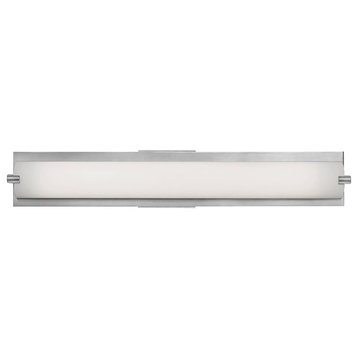 Geneva, 31010, Wall and Vanity, Brushed Steel/Opal Glass