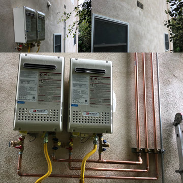 Tankless water heater installation