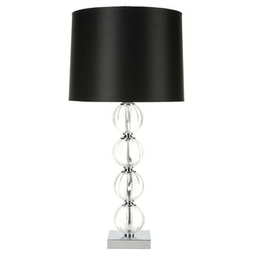 Safavieh Amanda Black Crystal Glass Globe Lamp