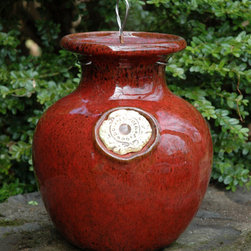 Large Brick (Flame) Down Under Pot - Outdoor Decor