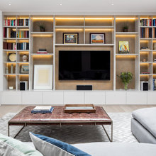 wall shelves in LR