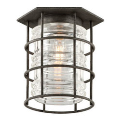 Troy Lighting - Troy Lighting Oudoor Lamp Aged Pewter Brunswick Collection - Outdoor Flush-mount Ceiling Lighting