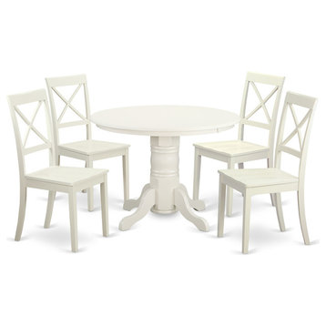 5-Piece Kitchen Nook Dining Set, Table and 4 Dinette Chairs