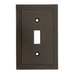 Cosmas - Cosmas 25053-ORB Oil Rubbed Bronze Single Toggle Switchplate Cover - Switch Plates And Outlet Covers
