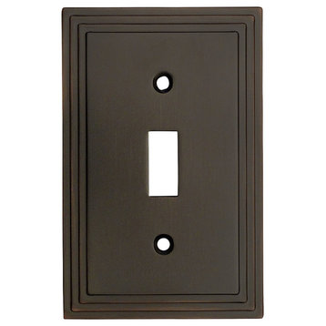 Cosmas 25053-ORB Oil Rubbed Bronze Single Toggle Switchplate Cover