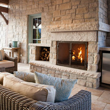 outdoor fireplace