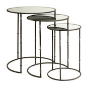 Flouressa Mirror Top Nesting Tables, 3-Piece Set