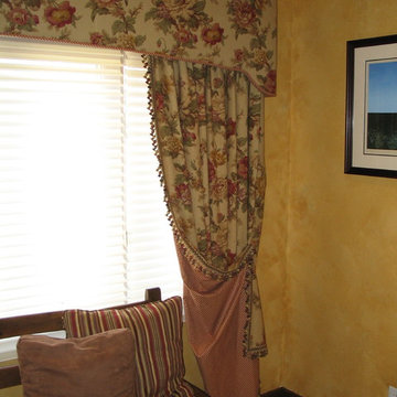 French Country drapery and cornice