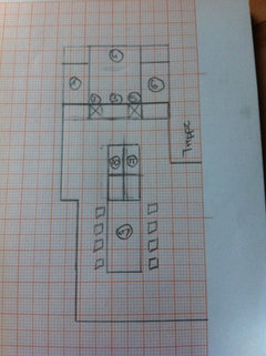 Hilfe für Anordnung Küche, Wohnzimmer gesucht