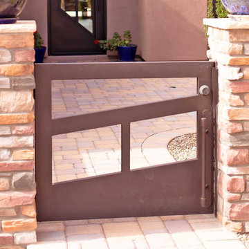 Modern Custom Iron Courtyard Gate