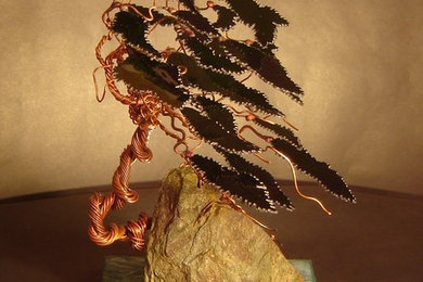 Monterey Pine Stained Glass Bonsai Tree