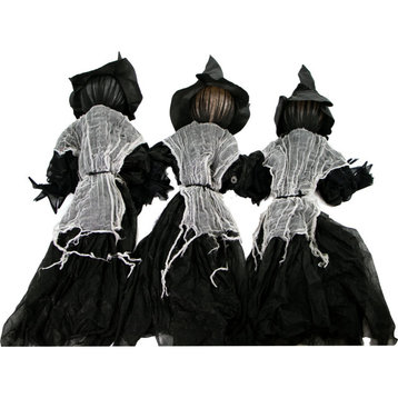 Lawn Decor Witches, Outdoor Halloween Decoration, Light-Up White, Hanging Option