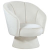 Swanson Velvet Upholstered Accent Chair, Cream