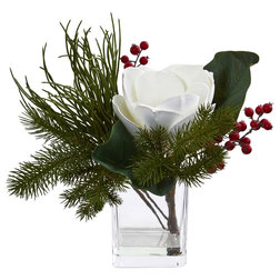 Contemporary Artificial Flower Arrangements by Wrought Iron Haven