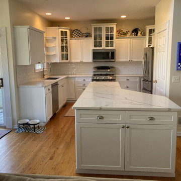 Transitional Hybrid Kitchen Remodel Done in Glacier White