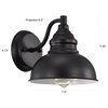 CHLOE Lighting IRONCLAD Industrial 1-Light Textured Black Wall Sconce