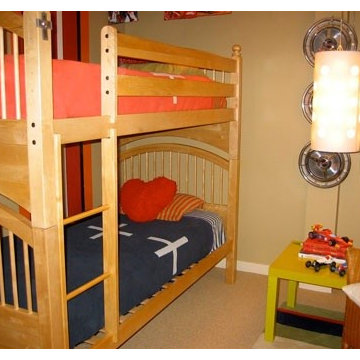 Racing stripes boys bedroom