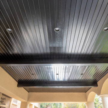 Impressive home exterior stucco and wood ceiling repairs and refresh