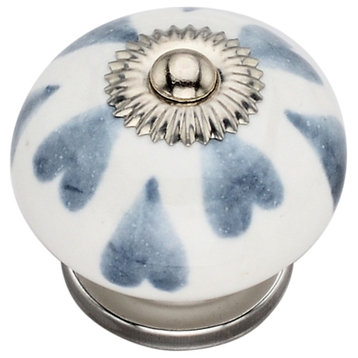 Ceramic Knob, 1-4/7'', Decorative Knob, Cream Drawer Cabinet Knob, 10-Pcs
