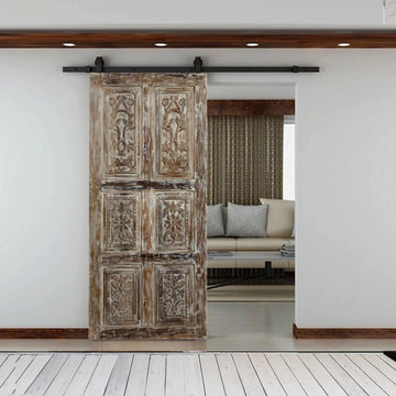 Carved Pantry Doors, Accent Barndoors