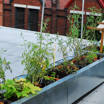Rooftop vegetable containers