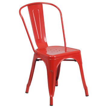 Red Metal Chair CH-31230-RED-GG