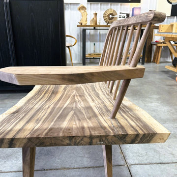 One-of-a-kind Claro Walnut Valet Bench | Commissioned
