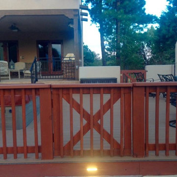 Custom Deck / Outdoor Fireplace with Built In Hot Tub - Eagle Ridge
