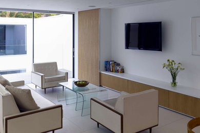 Inspiration for a large contemporary living room remodel in Kent