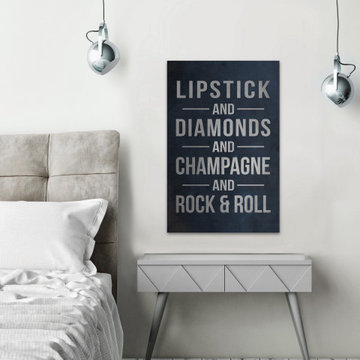 "Lipstick and Diamonds" Painting Print on Wrapped Canvas