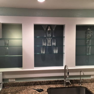 Glass kitchen Niche using old sash window opening