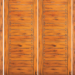 Prehung Double Door with Two Sidelites, Entry, Knotty Alder Flush - Front Doors