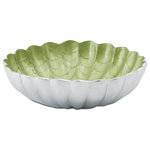 Julia Knight - Peony 12" Round Deep Bowl, Kiwi - Fill your home with beauty. Just like the Peony, Julia Knight��_s serveware pieces are beautiful, but never high maintenance! Knight��_s romantic Peony Collection is known for its signature scalloped edges that embody the fullness, lushness and rounded bloom of nature��_s ��_Queen of Flowers��_. The Peony has been cherished for centuries and is known worldwide for symbolizing prosperity, honor, good fortune & a happy marriage! Handcrafted and painted by artisans, this 12��_ Round Deep Bowl is a great piece for salads, pastas or rolls! Mix and match all of the remarkable colors in the Peony Collection or pair with pieces from Julia Knight��_s Floral, Classic or By the Sea Collections!