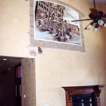 Tuscan Fountain Mural