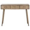 Lucia 3 Drawer Console Table, Chocolate