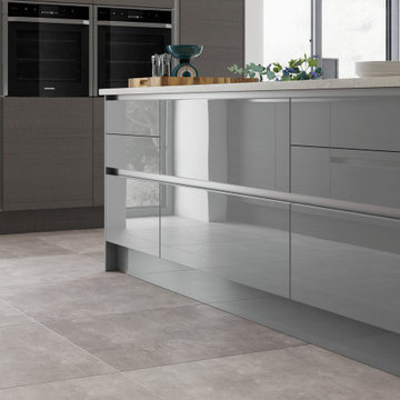Gray cabinets