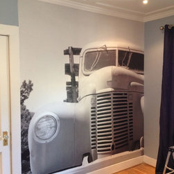 Vintage Truck Mural - Wallpaper
