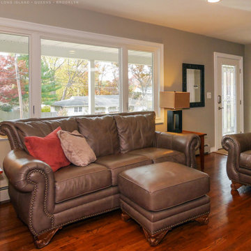 New Window Combination in Stylish Living Room - Renewal by Andersen Long Island,